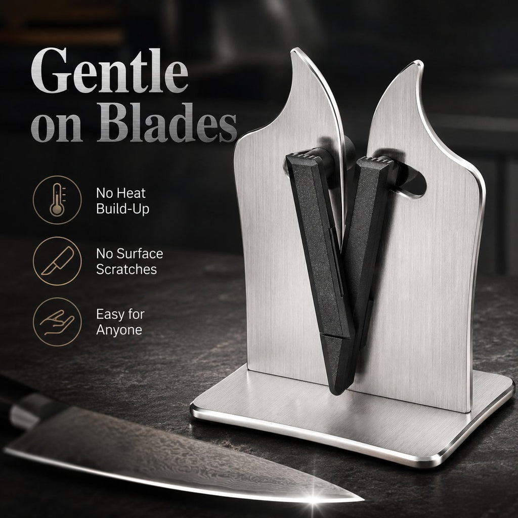 🔪Professional Stainless Steel Knife Sharpener – Fast Sharpening for Smooth, Wavy & Micro-Tooth Blades, Adjustable 11°-21°