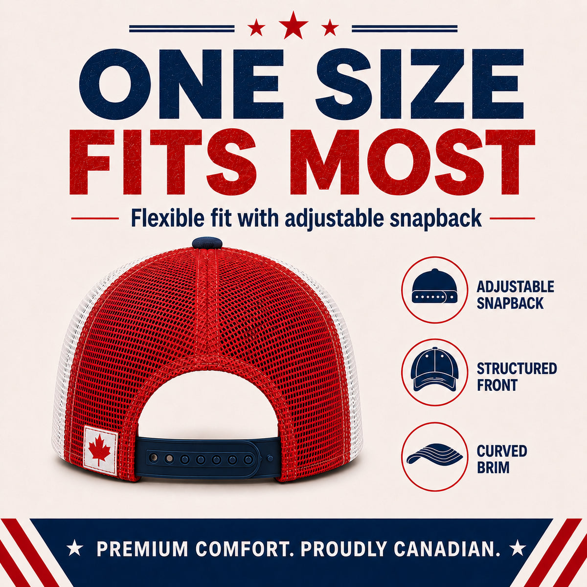 ❤️🇨🇦 BUY 1 GET 1 FREE 🍁 Canada 1867 “True North” Patriotic Trucker Cap